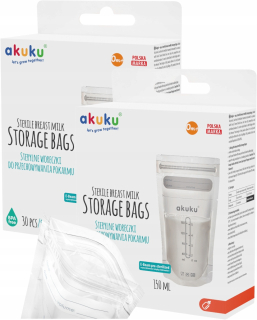 Akuku potravinové vrecká 30 ks 150 ml